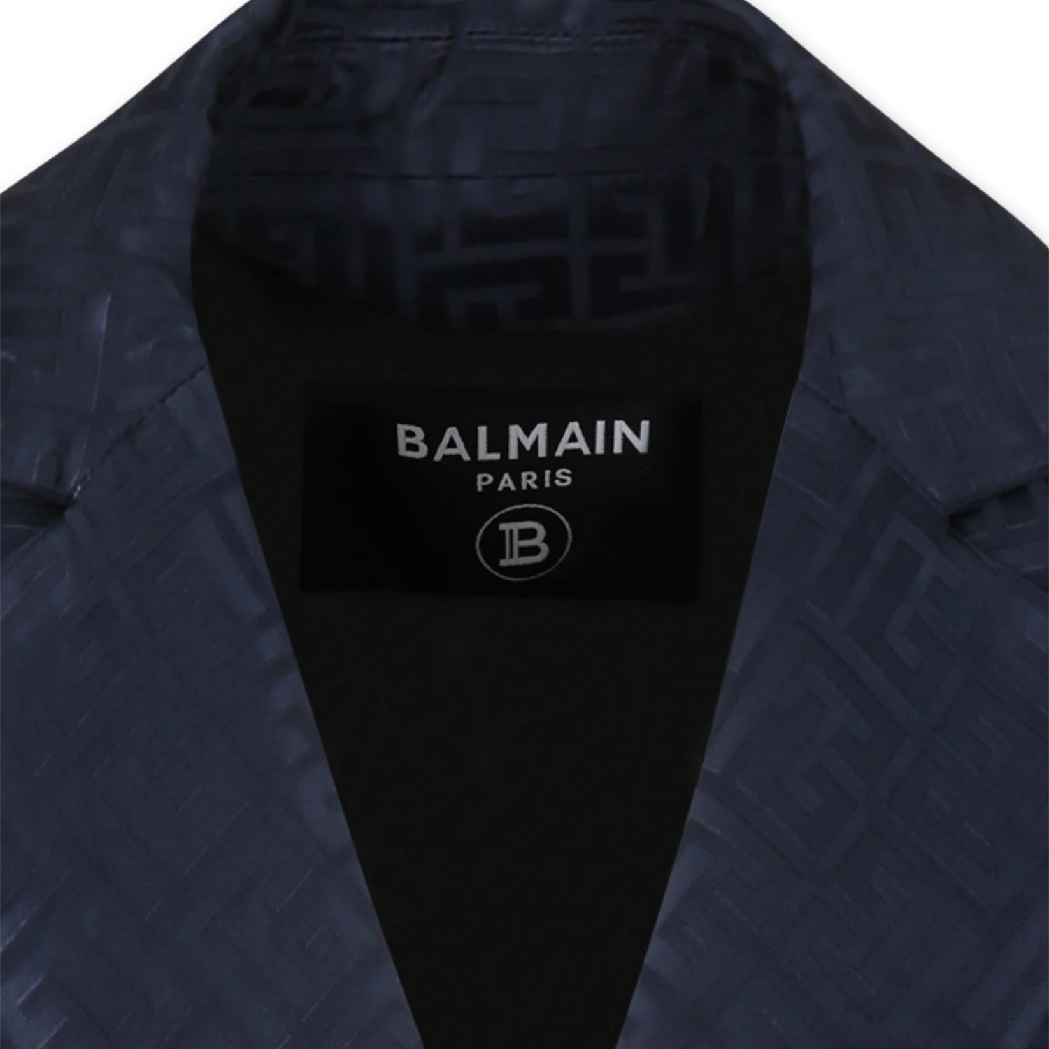 Balmain Long-sleeved Suit Coat In Black