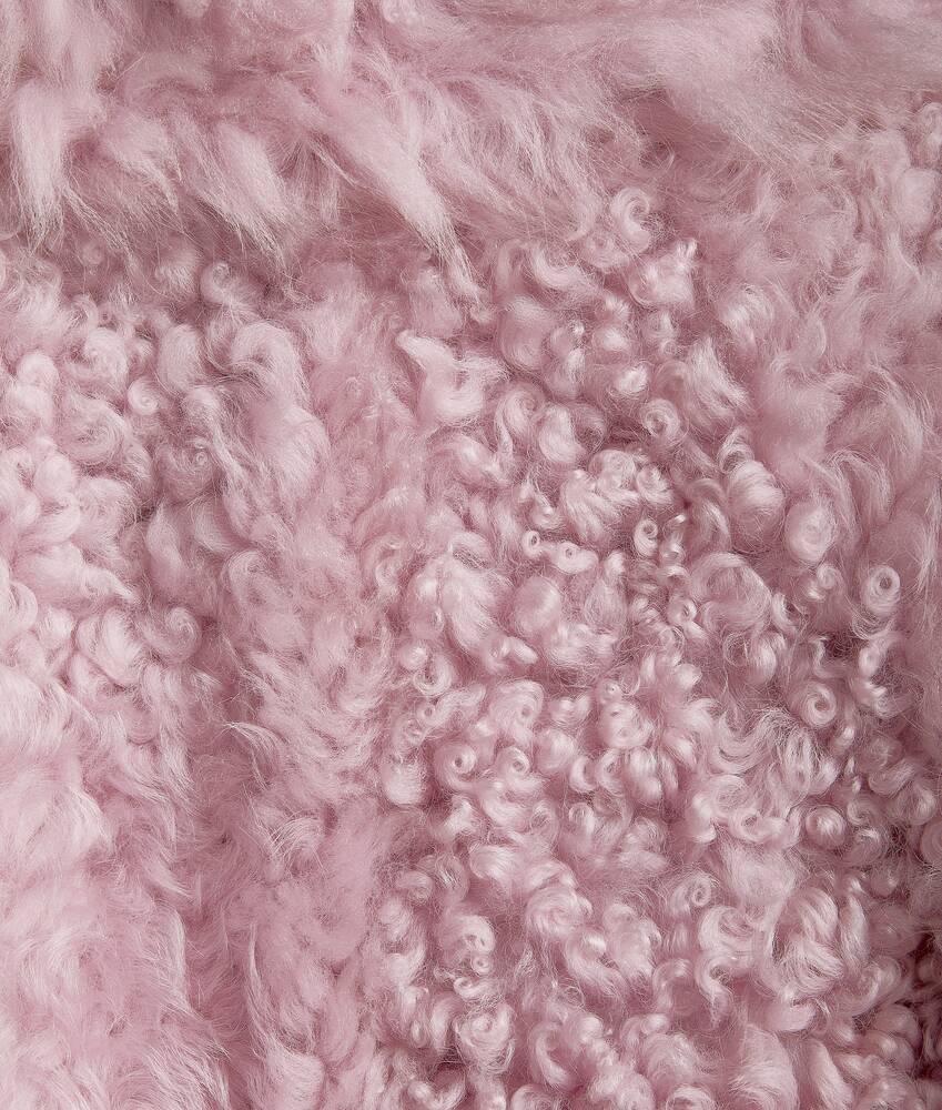 Bottega Veneta Manteau En Shearling In Pink