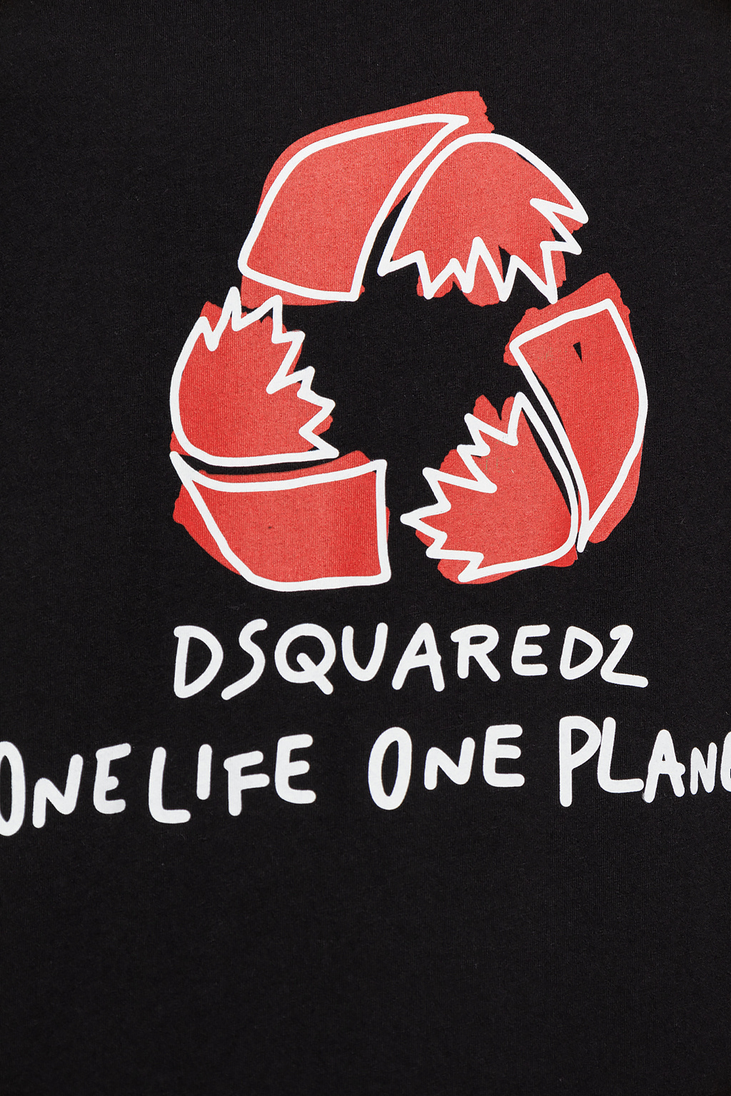 Dsquared2 Dsquared Men Black Cotton One Life T-shirt In Black