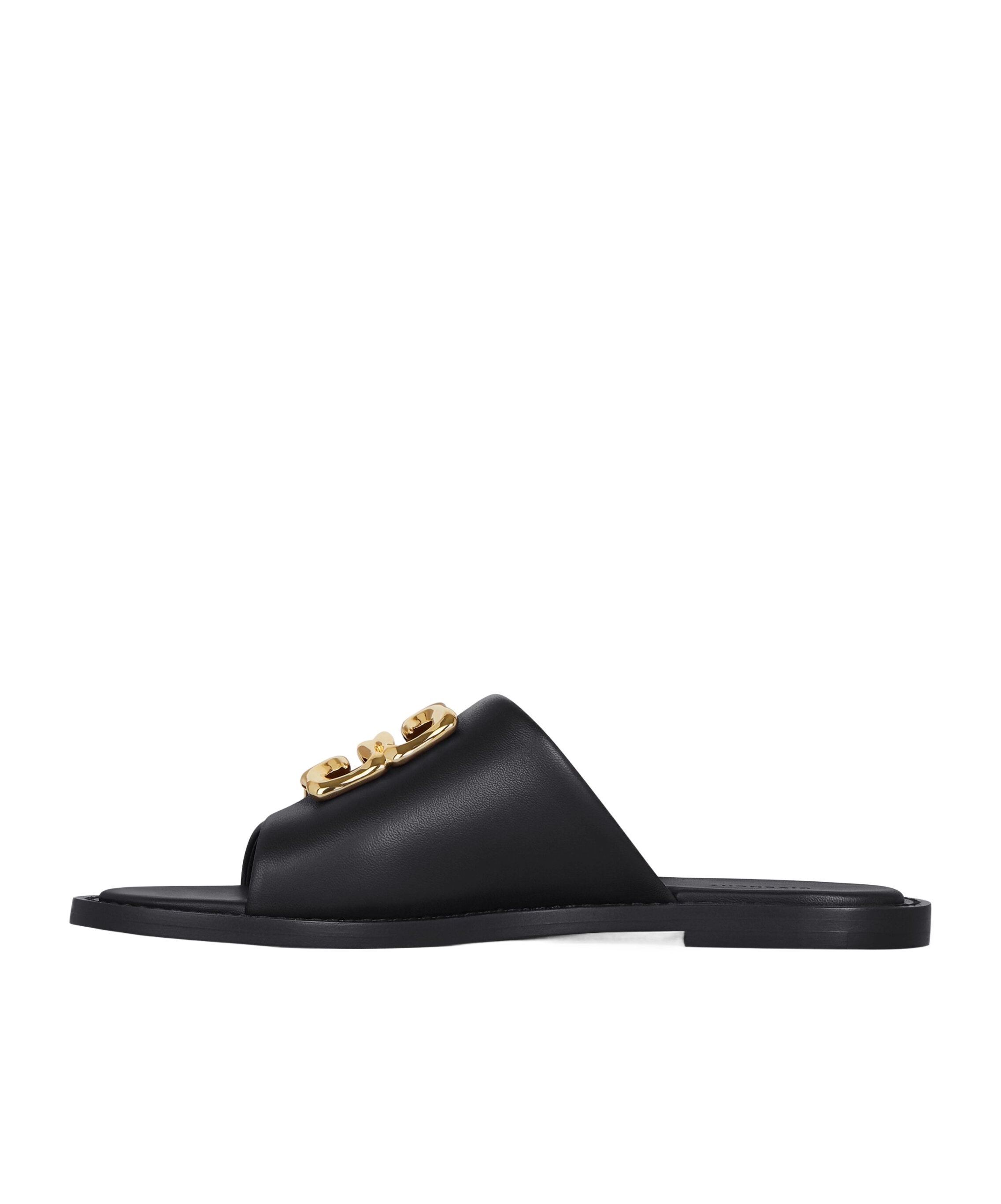 Shop Givenchy 4g Liquid Flat Mules In Leather In Black