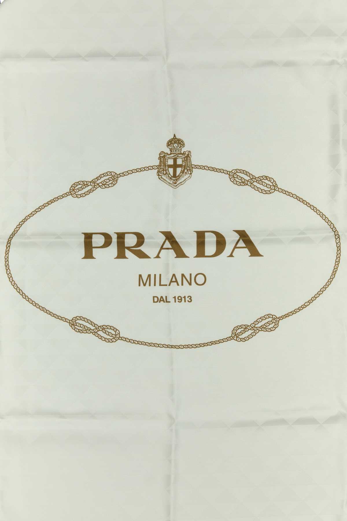 Prada Embroidered Silk Scarf In Geometric Pattern In Neutral