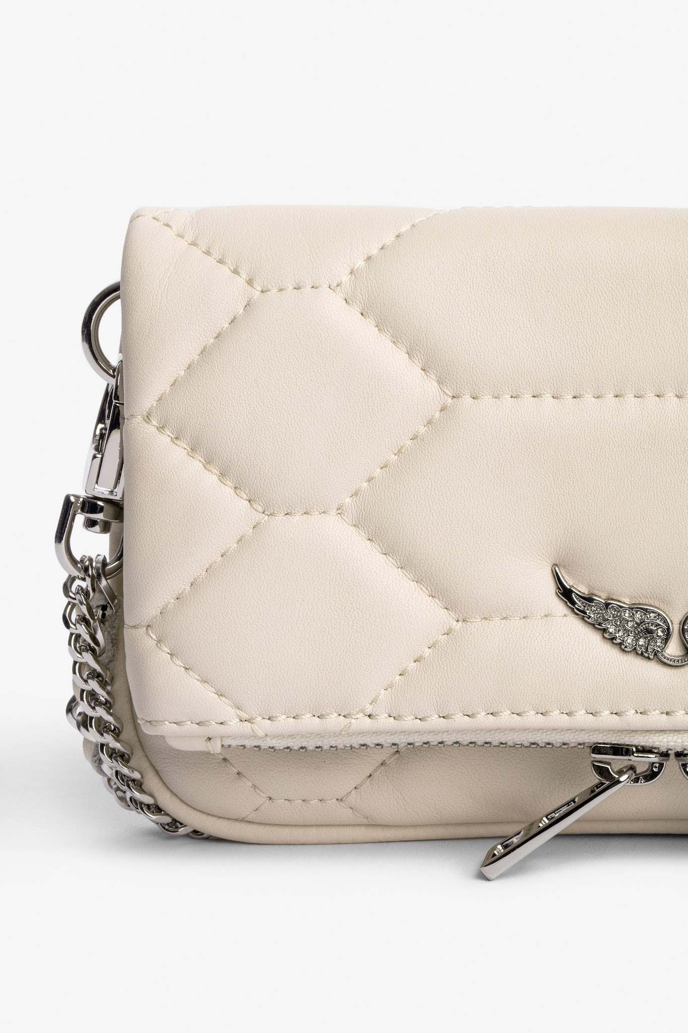 Zadig & Voltaire Logo Shoulder Bag In White