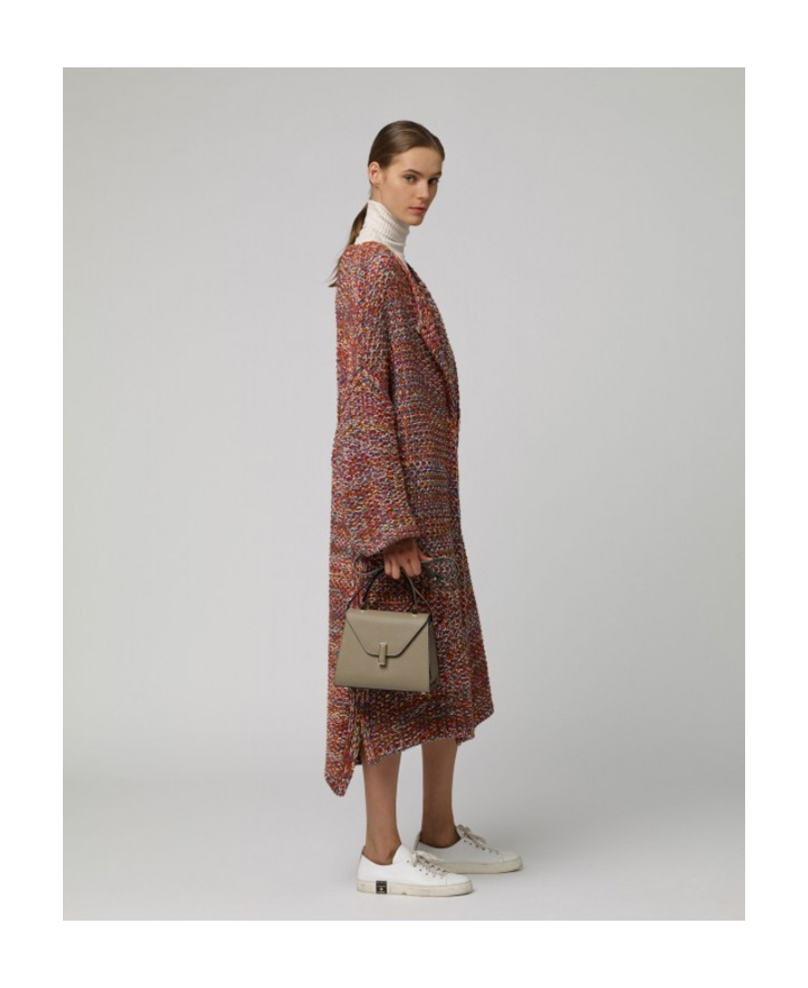 Valextra Mini Iside Grained Leather Bag In Nude