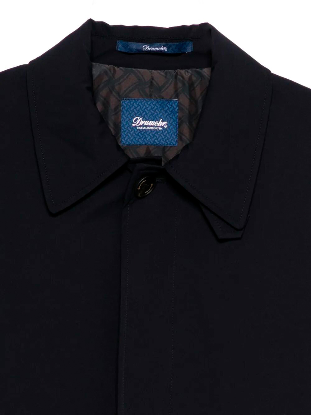 Drumohr Long-sleeved Lapel Jacket In Blue