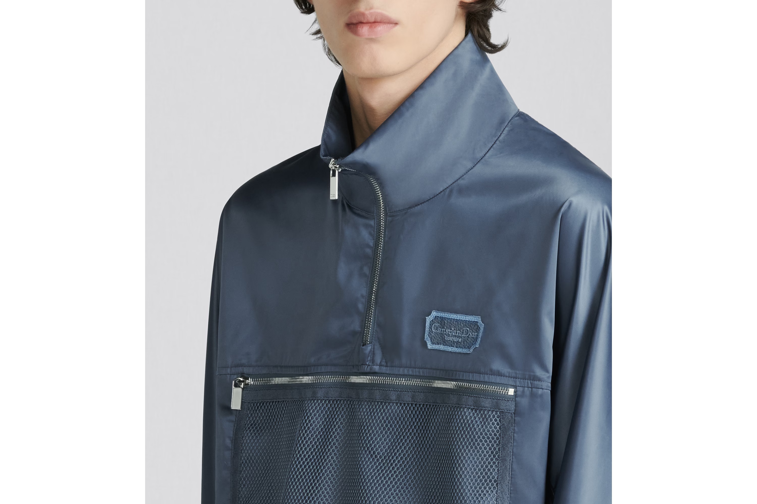 Dior Logo Casual Jacket In Blue
