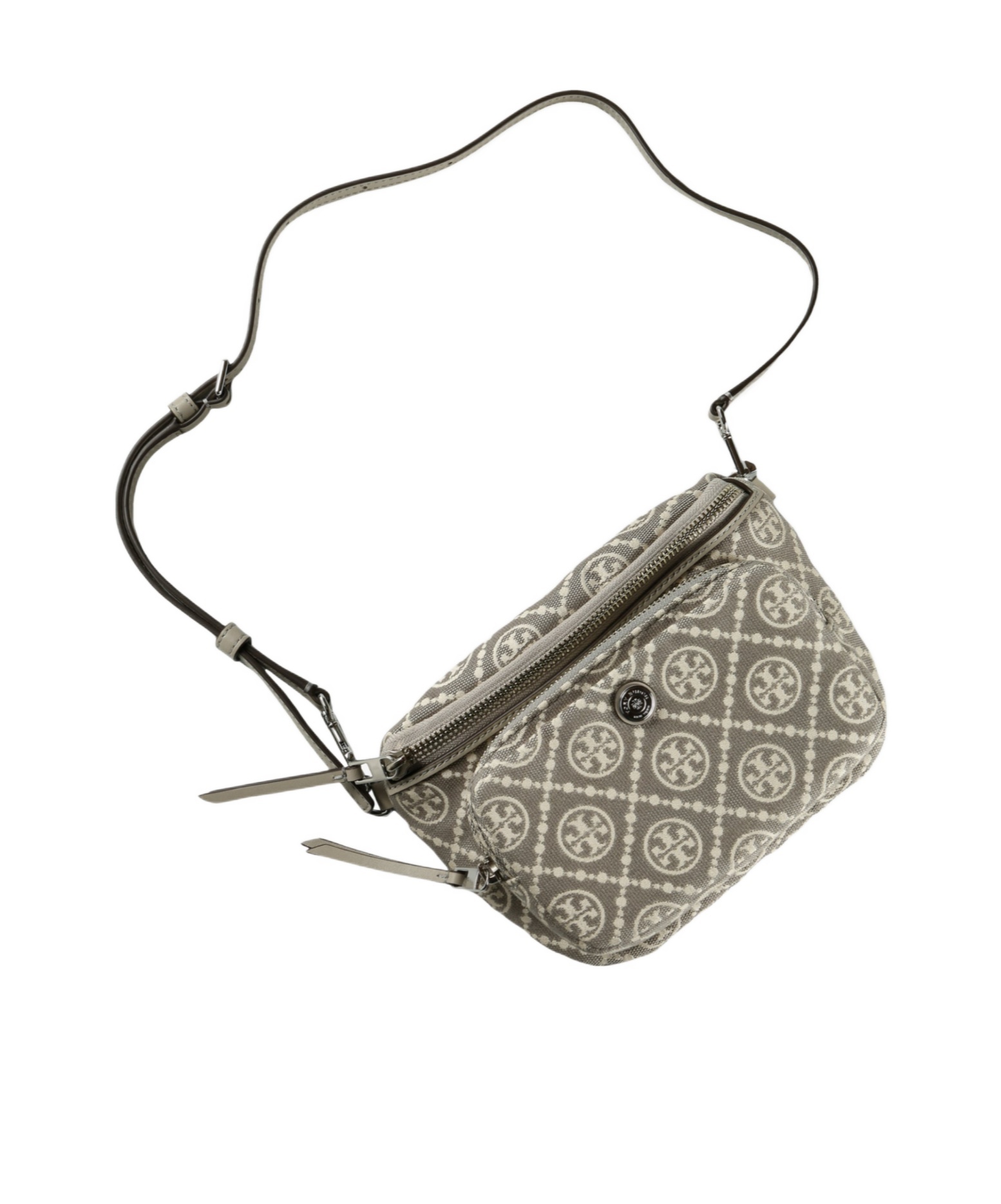 Tory Burch T Mini Belt Bag In Gray