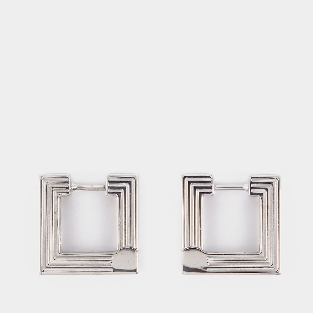 Ivi Logo Earrings In White