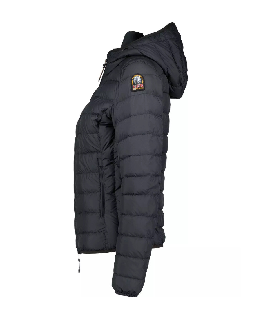 Shop Parajumpers Long-sleeved Hooded Down Jacket In Black