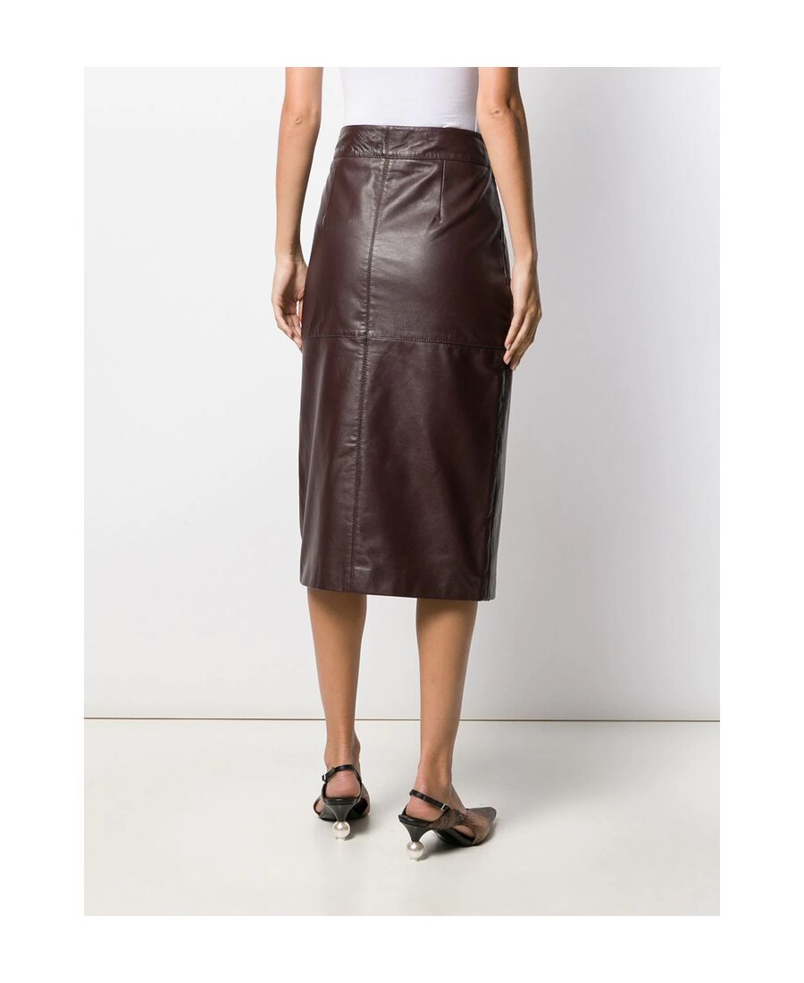 L'AUTRE CHOSE L'AUTRE CHOSE RUCHED LEATHER SKIRT 