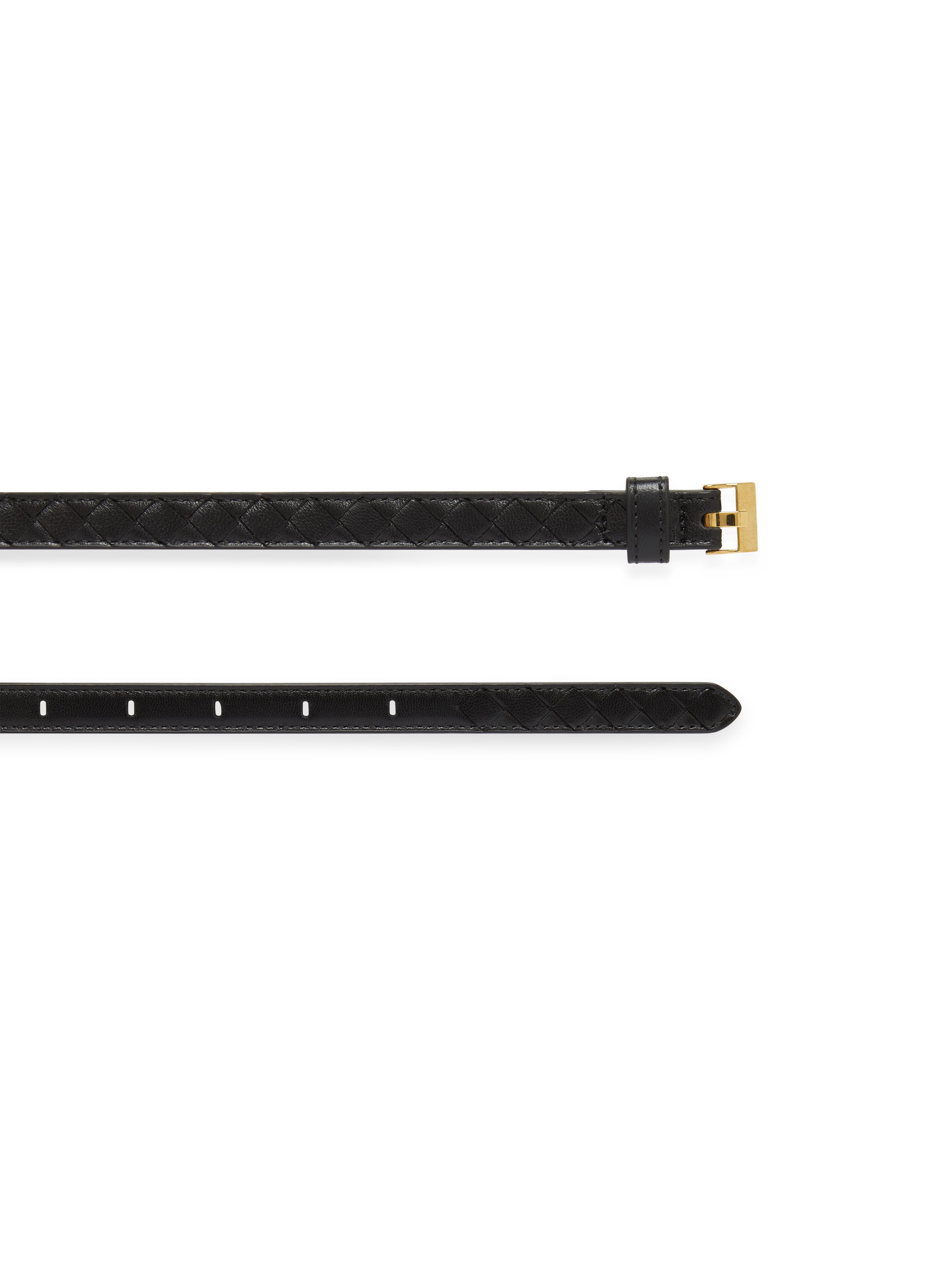Bottega Veneta Adjustable Waist Belt In Black