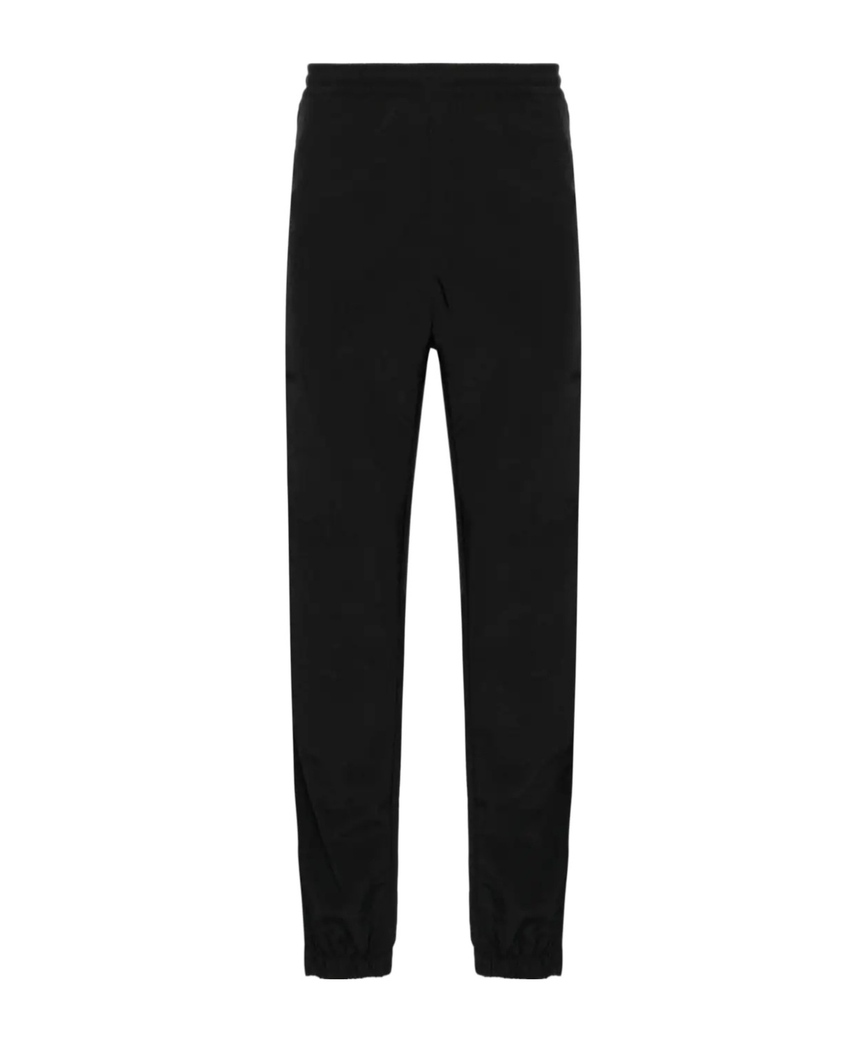 Msgm Ripstop-texture Tapered-leg Track Pants In Black