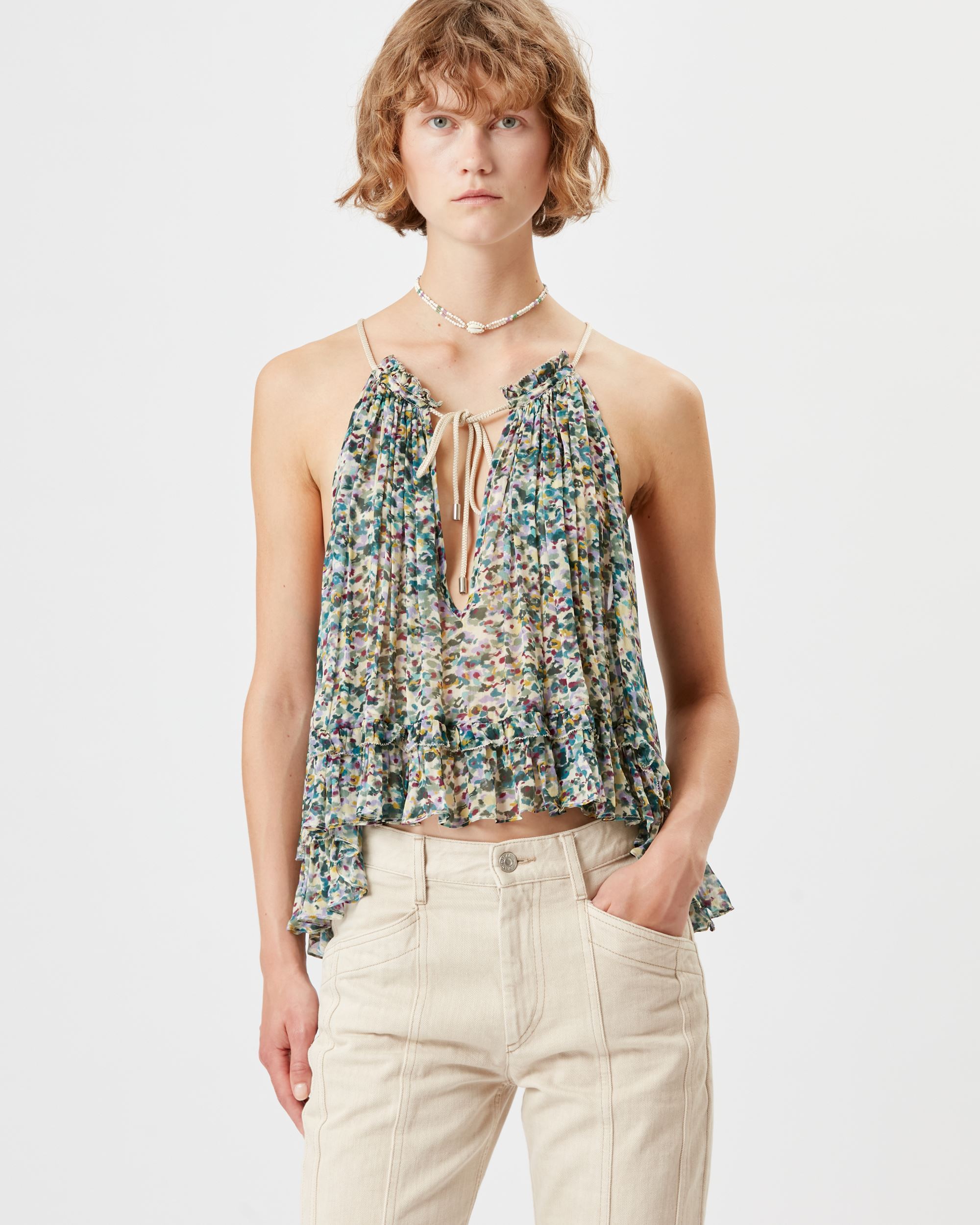 Isabel Marant Étoile Printed Sling In Gray