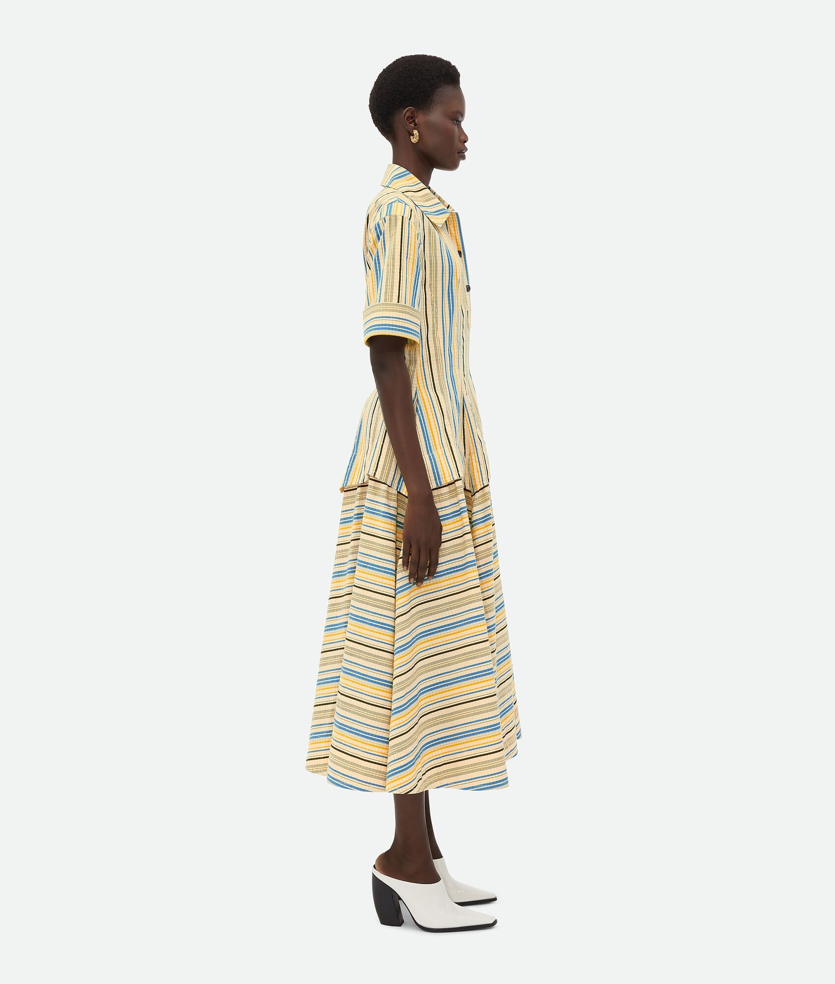 BOTTEGA VENETA CHECKED COTTON DRESS