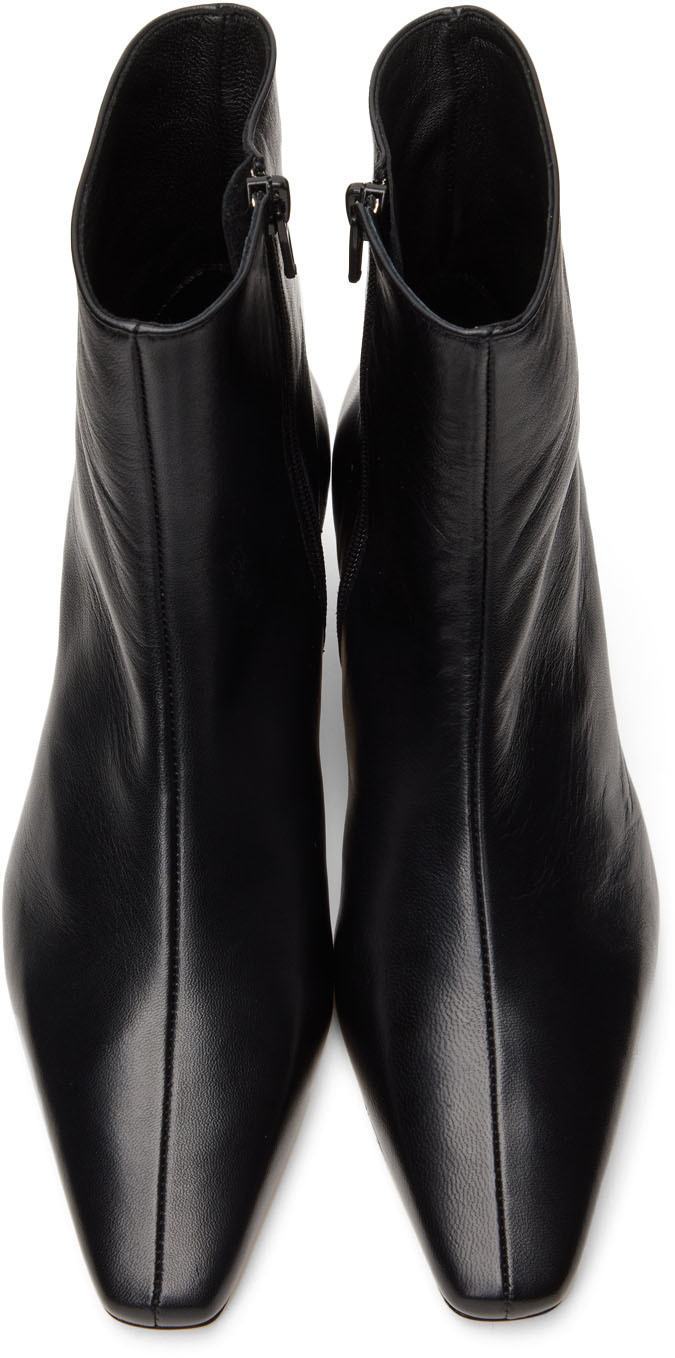 Staud Ankle Boot With Pointed Toe And Kitten Heel In Black