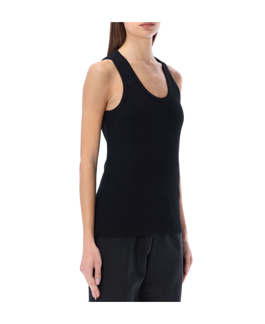 Bottega Veneta Striped Sleeveless Top In Black