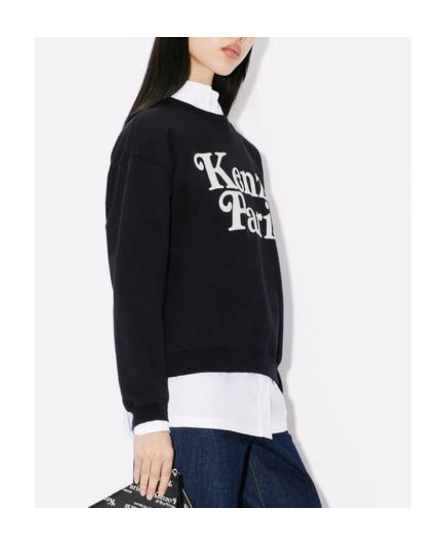 Kenzo Cotton Crew Neck Sweatshirt In Black