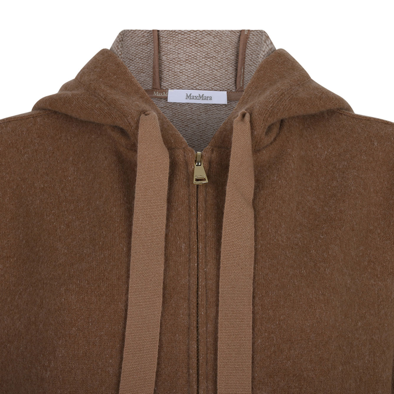 Shop Max Mara Zip-up Hooded Jacket In Green