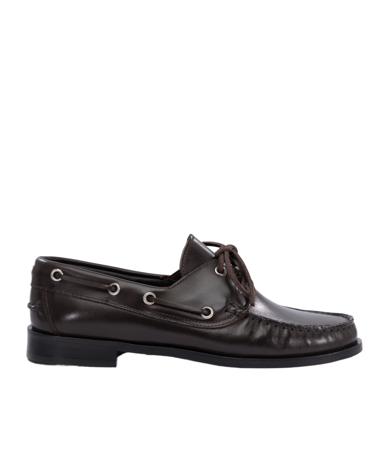 Aeyde 15mm Harris Leather Boat Shoes In Brown