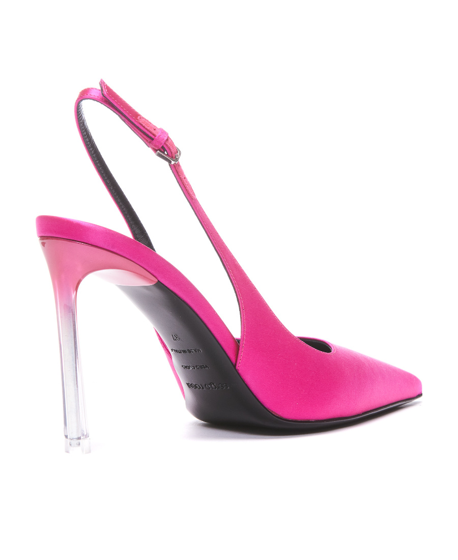 Sergio Rossi Lateral Mini Buckle Slingback In Pink