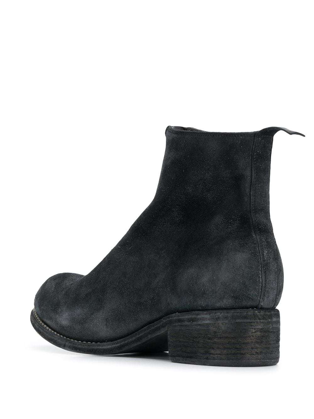Guidi Front Zip Ankle Boots In Black