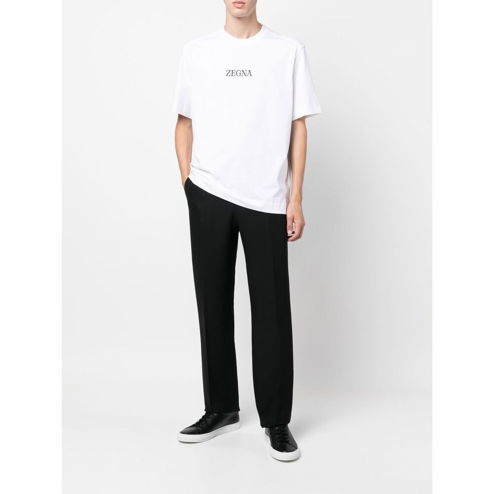 ZEGNA T-SHIRT WITH ROUND NECK AND SHORT SLEEVES