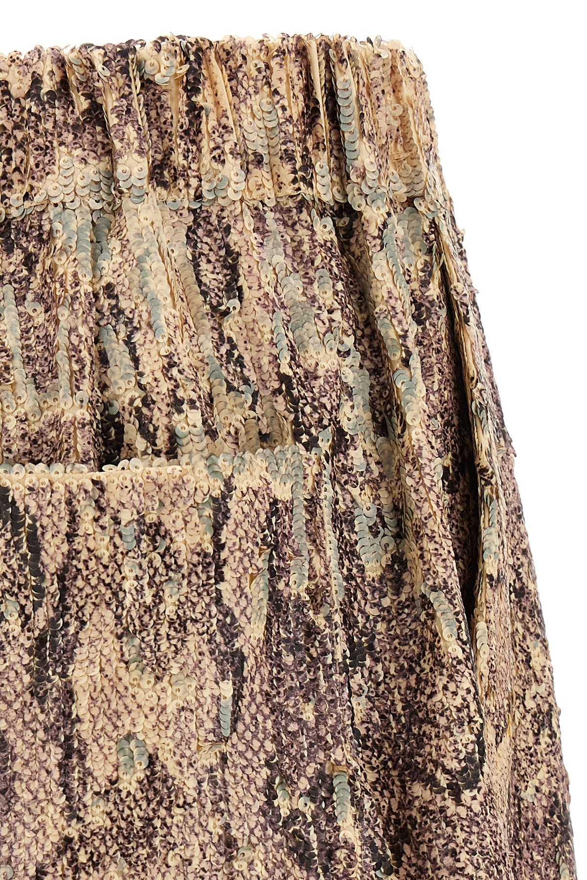 Shop Dries Van Noten Elastic Waist Shorts In Nude