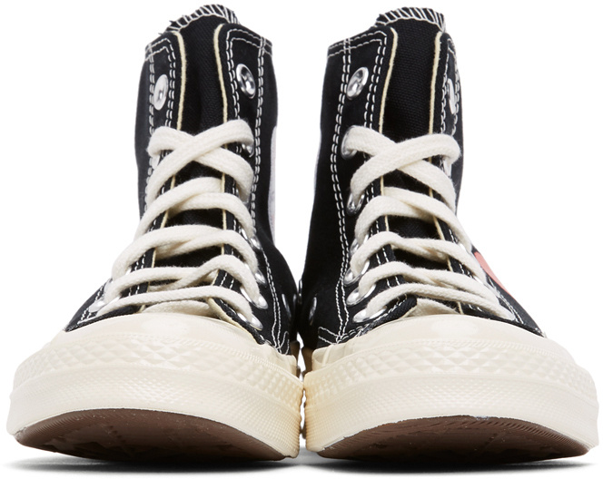 Comme Des Garçons Play X Converse Chuck Taylor Canvas High-top Sneakers In White