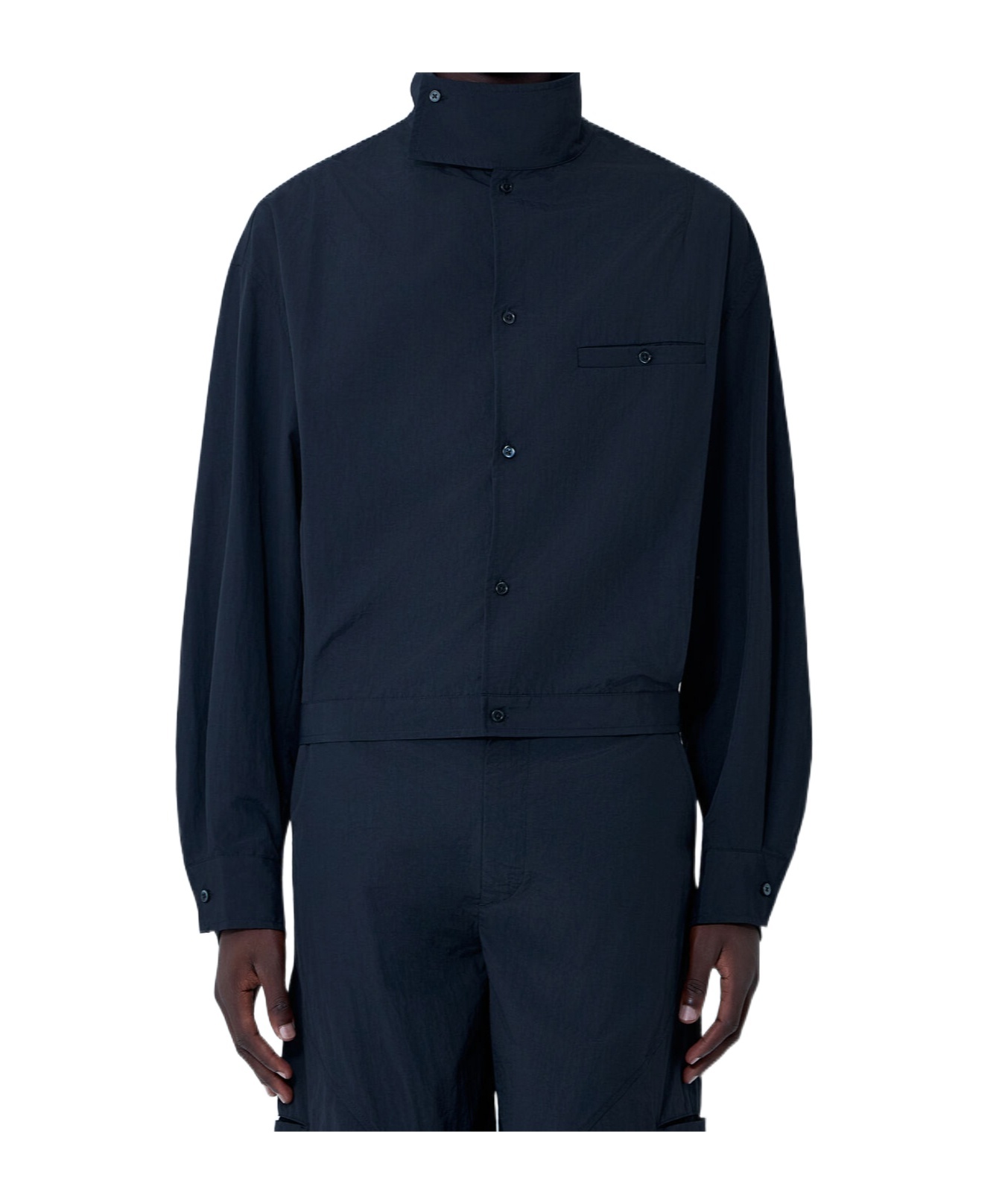 Jacquemus Long-sleeved Casual Jacket In Blue