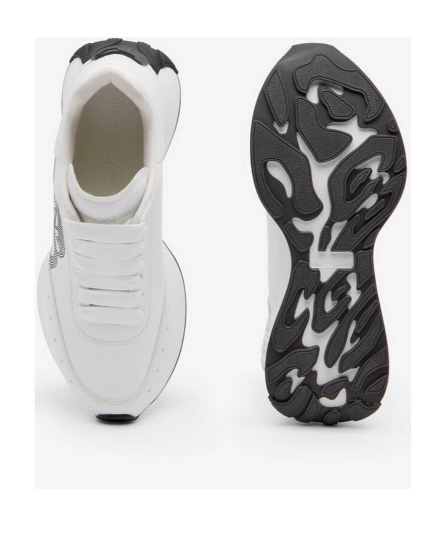 Alexander Mcqueen Sprint Runner Lace-up Sneakers In White
