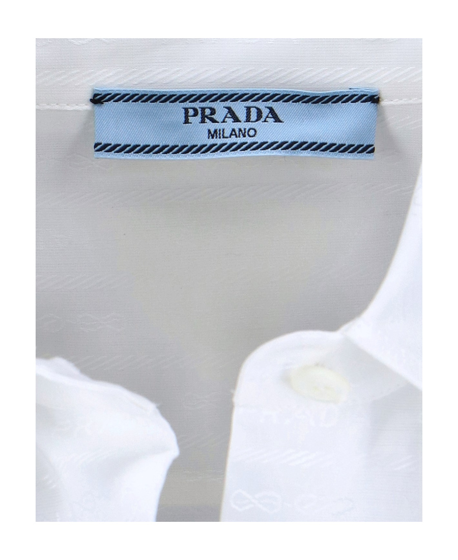 Prada Chest-pocket Button-down Shirt In White