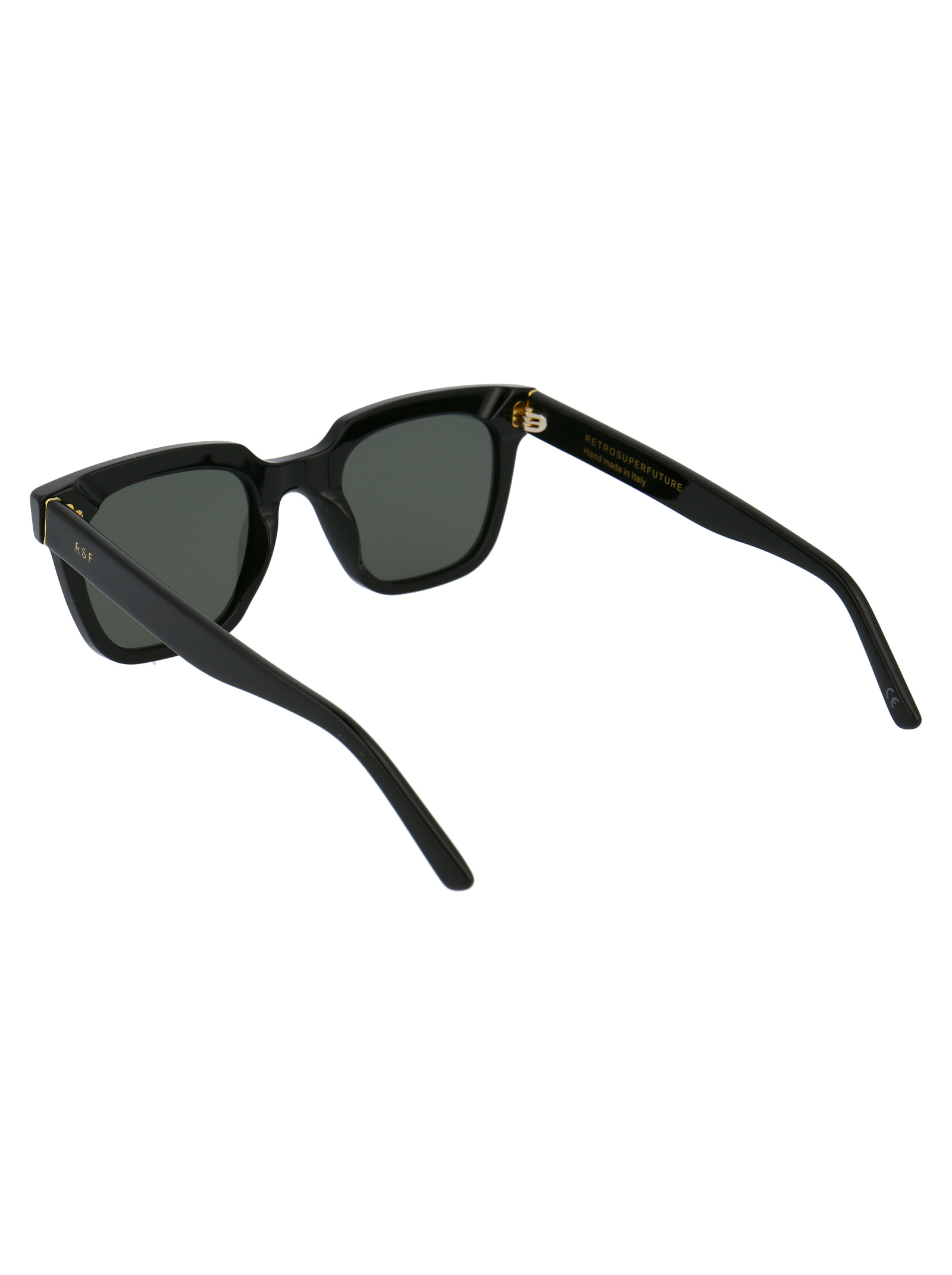 Retrosuperfuture Black Logo Sunglasses In Black
