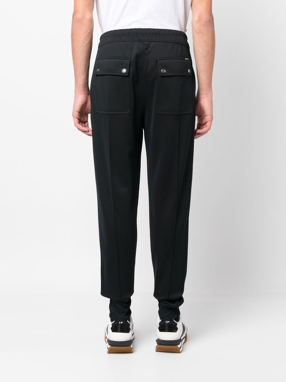 Tom Ford Tapered-leg Track Pants In Black