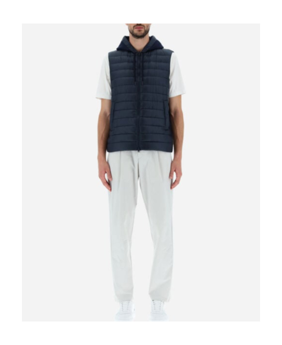 Herno Padded Hooded Gilet In Black