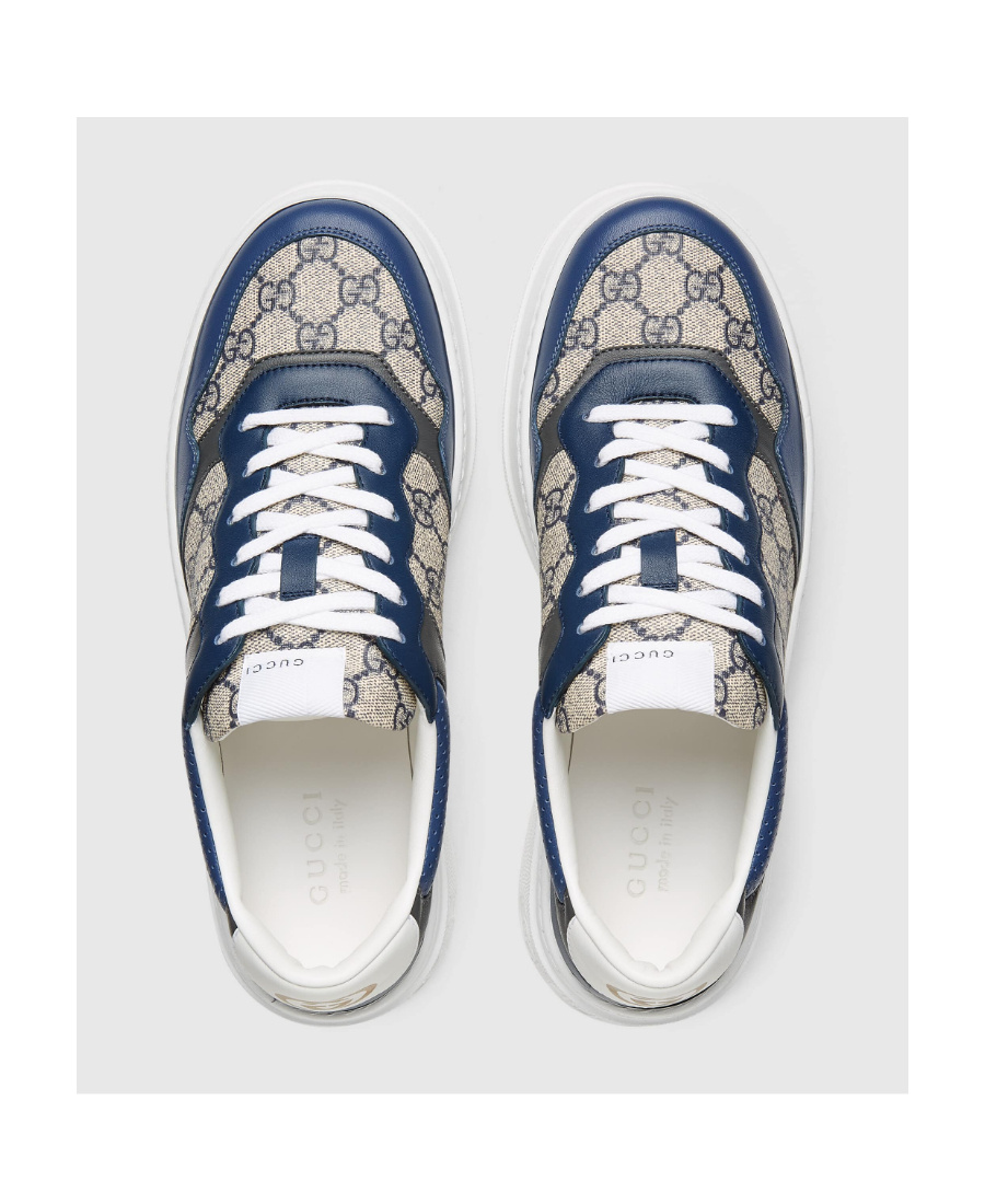 Gucci Monogrammed Coated-canvas And Leather Sneakers In White