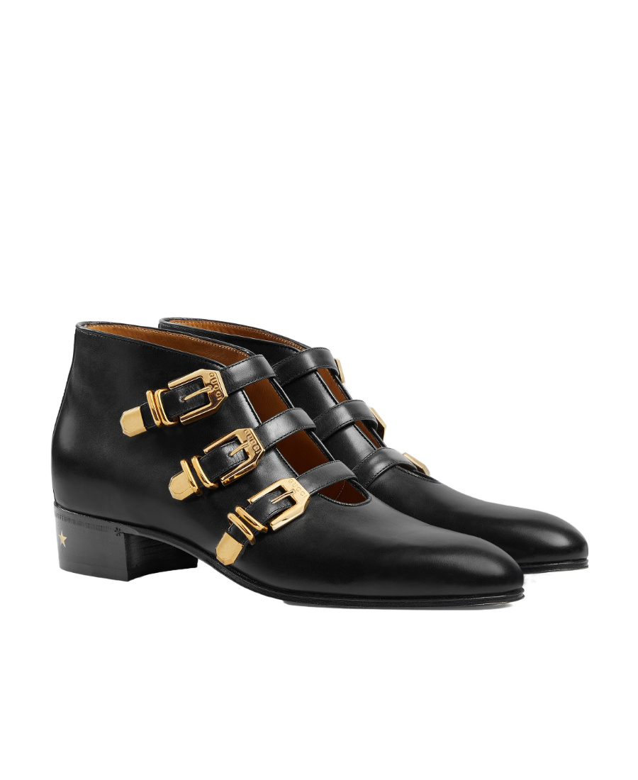 GUCCI GUCCI EMBELLISHED ANKLE BOOTS