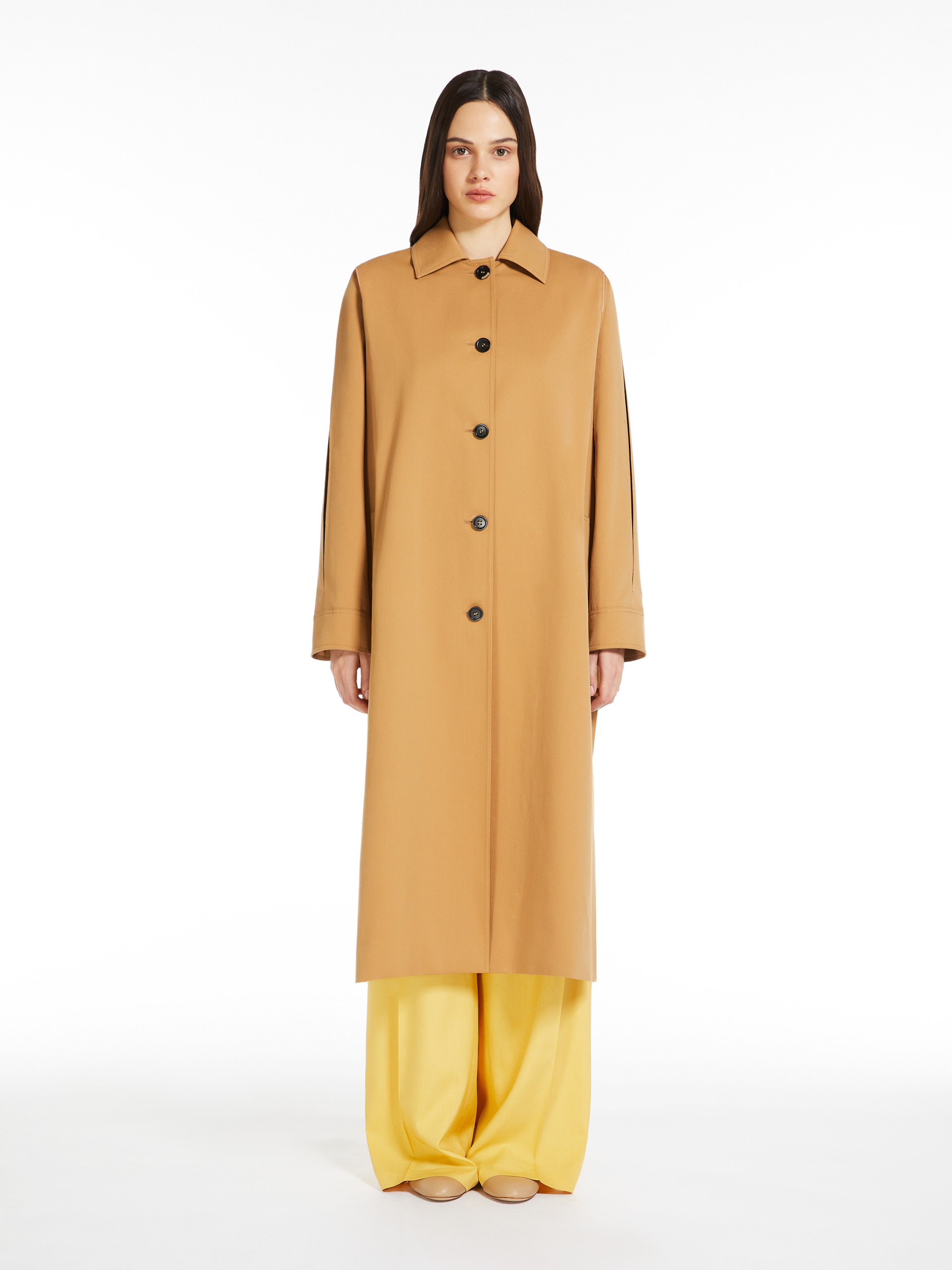 Max Mara Flowing Silk Trousers In Nude