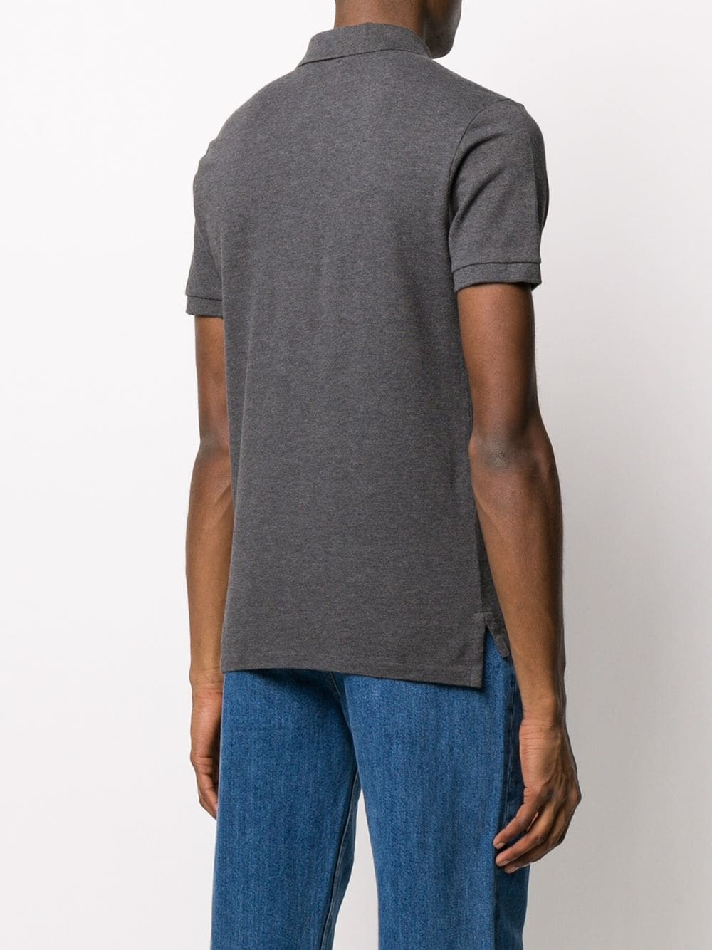 Shop Polo Ralph Lauren Logo-embroidered Cotton Polo Shirt In Black