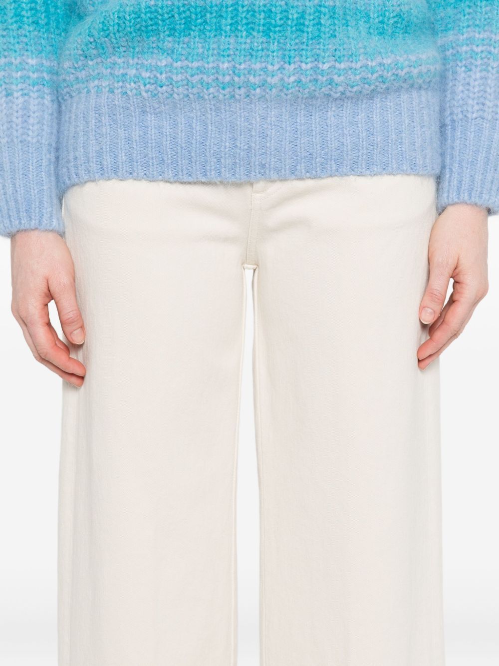 Dondup Button-fly Straight-leg Jeans In White