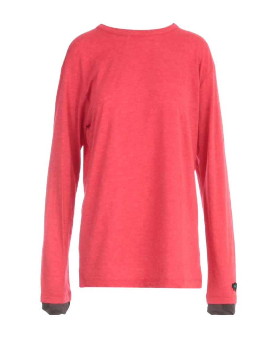Y's Long-sleeved T-shirt With Round Neck In Orange
