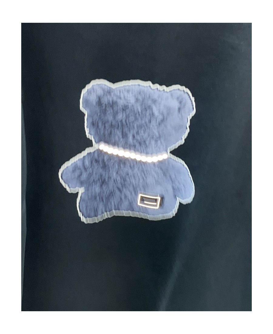 We11 Done Bear With A Hat And Casual Jacket In Black
