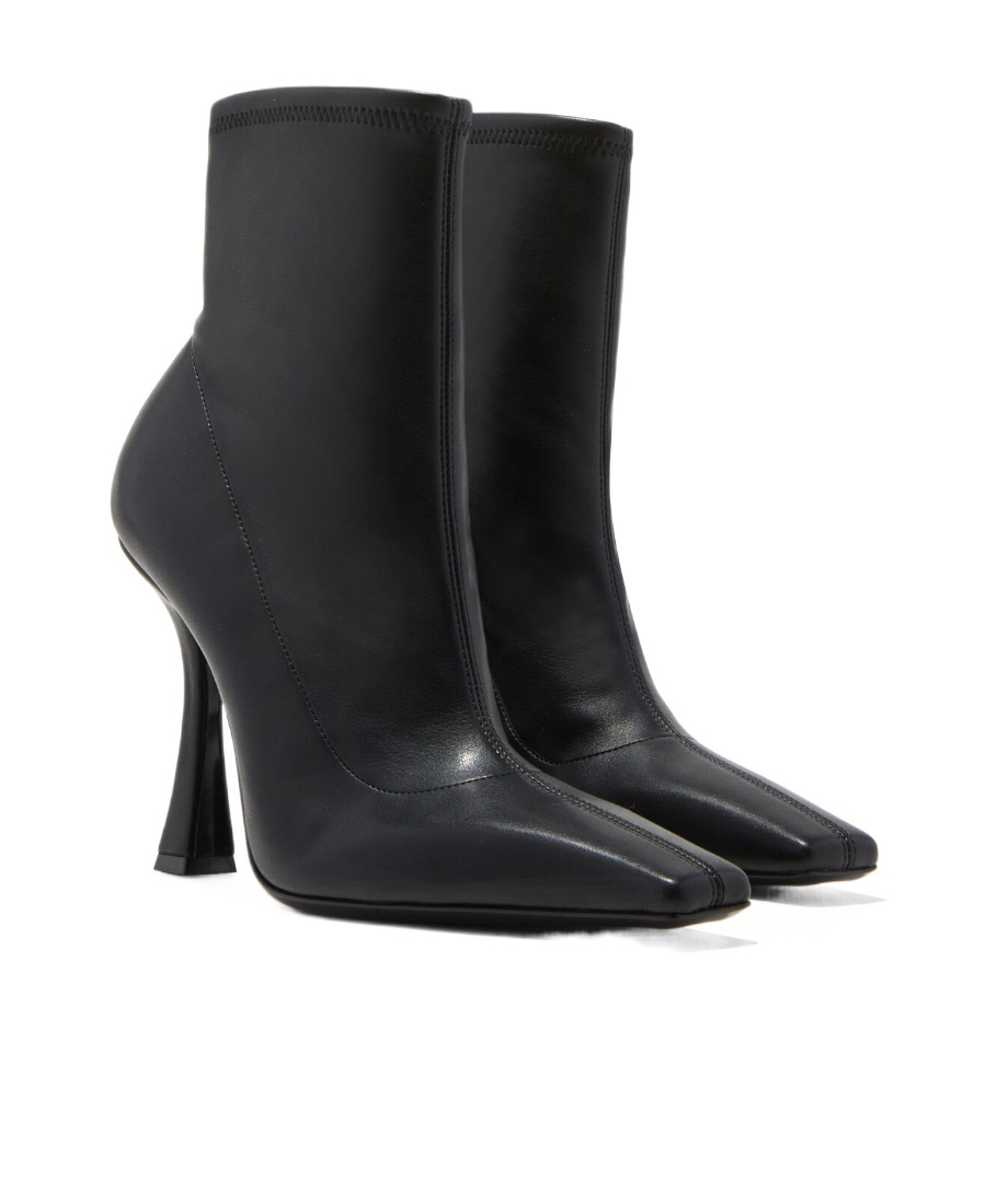 Casadei Geraldine 100mm Leather Boots In Black