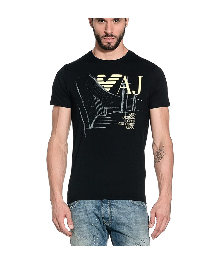 ARMANI JEANS LOGO DETAILS T-SHIRT