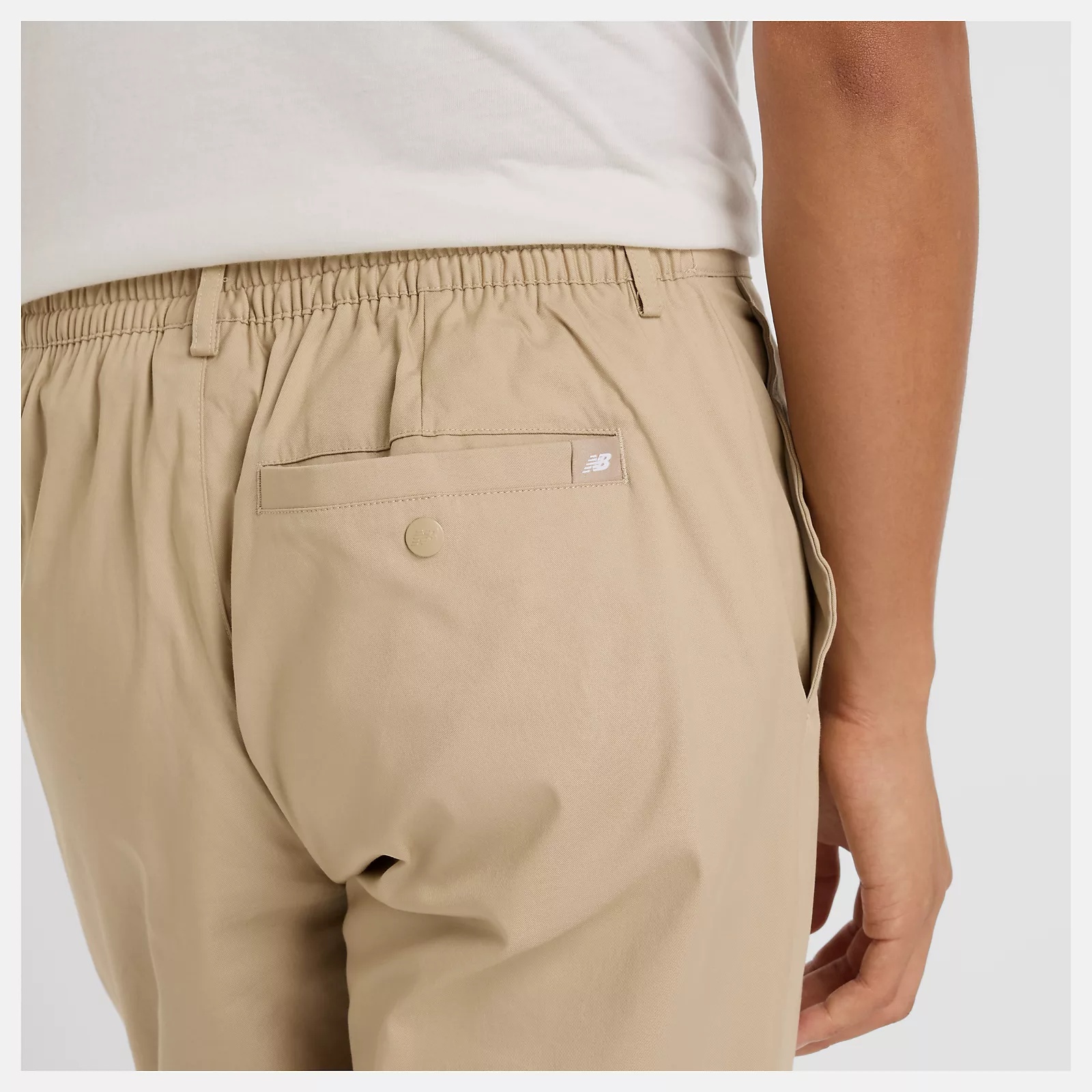 Shop New Balance Belt-loop Casual Pants In Nude