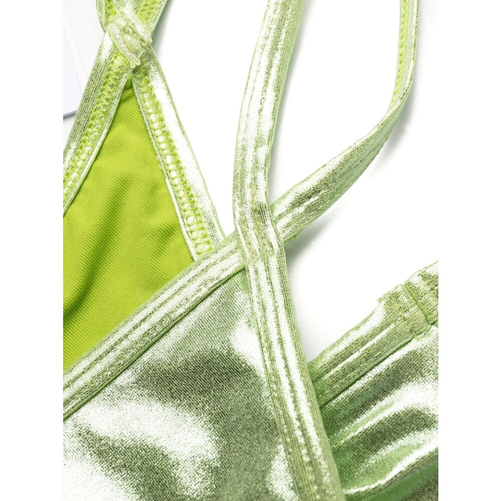ATTICO METALLIC TRIANGLE-CUP BIKINI