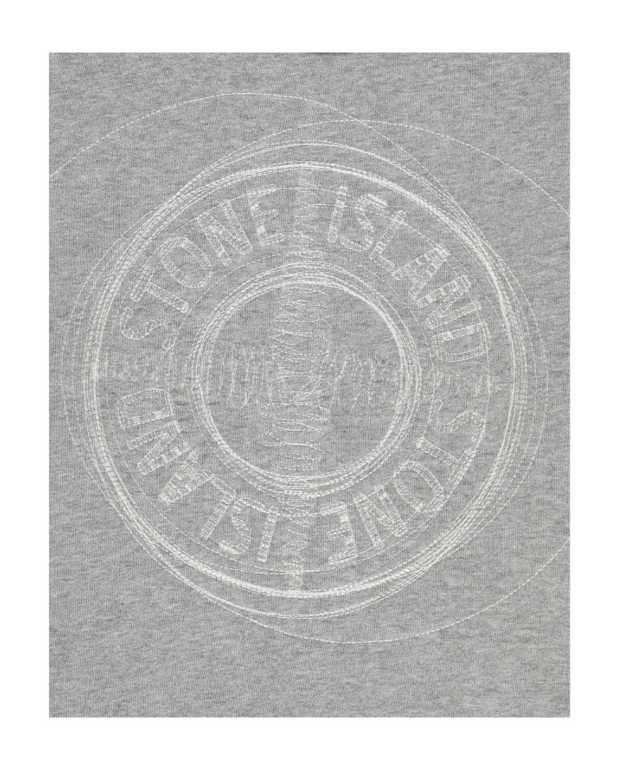 Stone Island Long-sleeved Round-neck Sweater In Gray