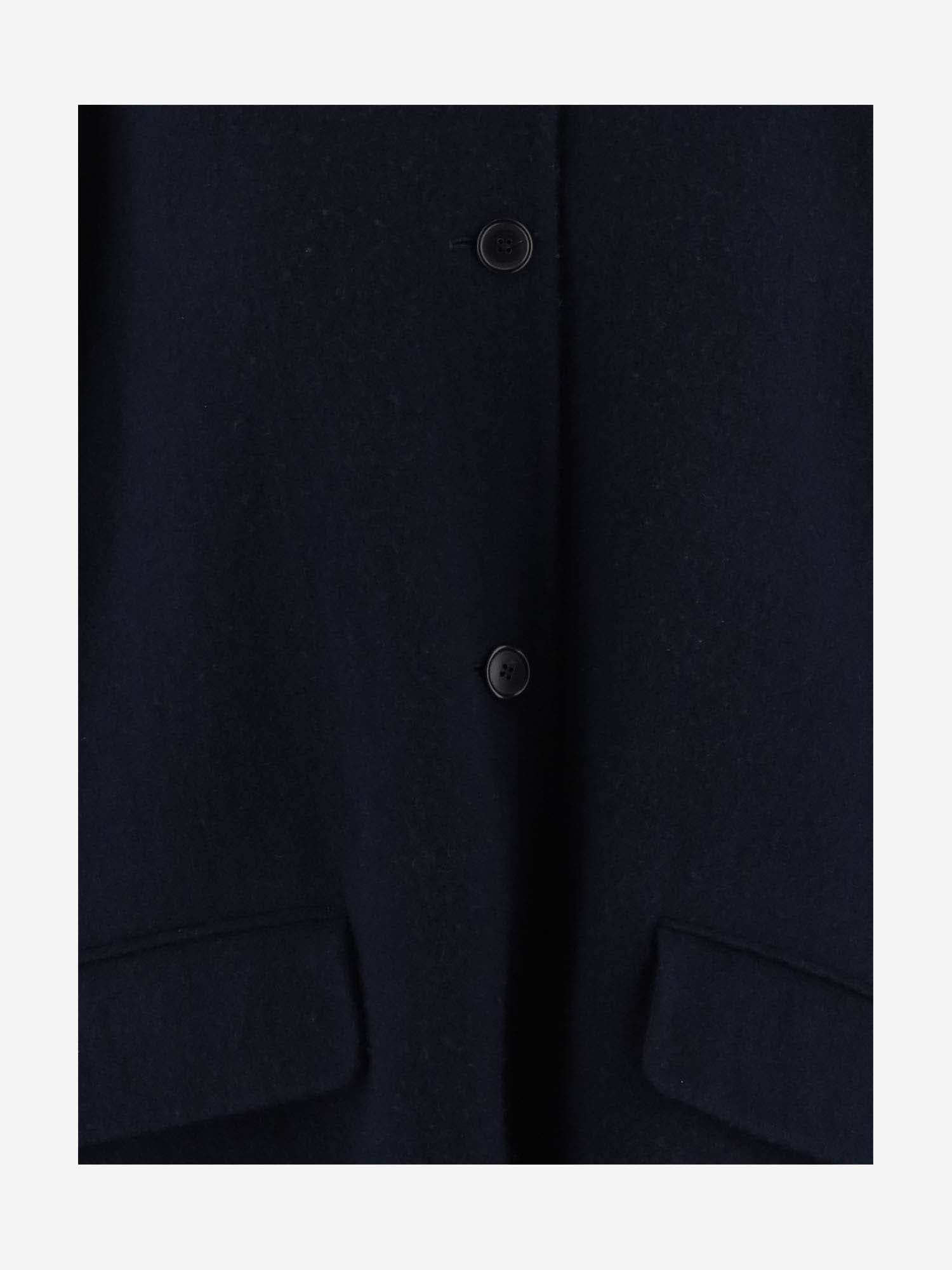 The Row Long-sleeved Coat In Blue