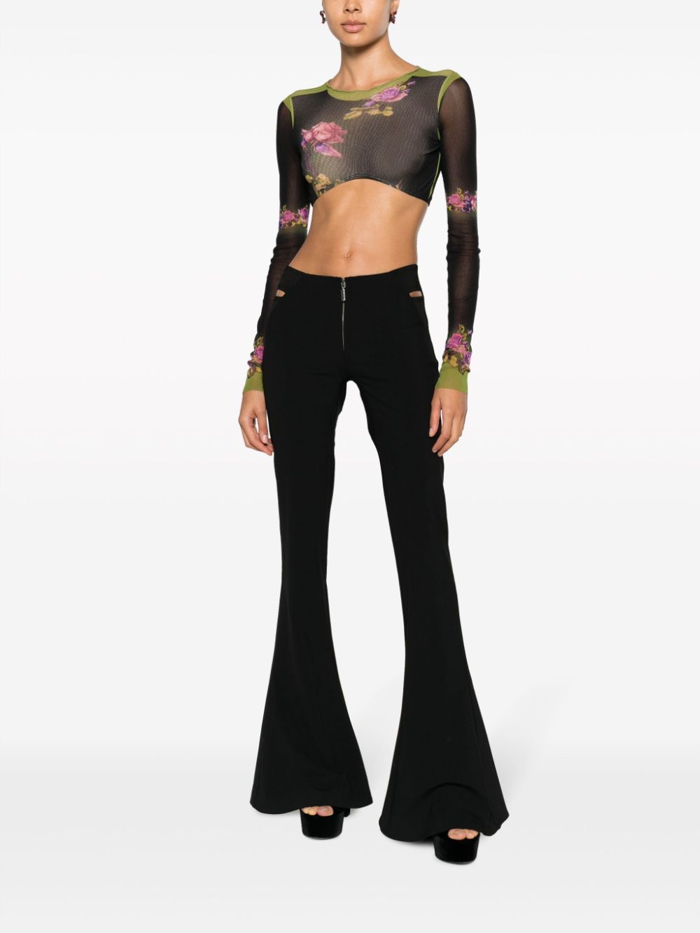 Jean Paul Gaultier Horn Casual Pants In Black