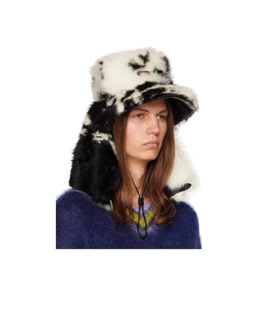 Marni Logo Patch Hat In Multicolor