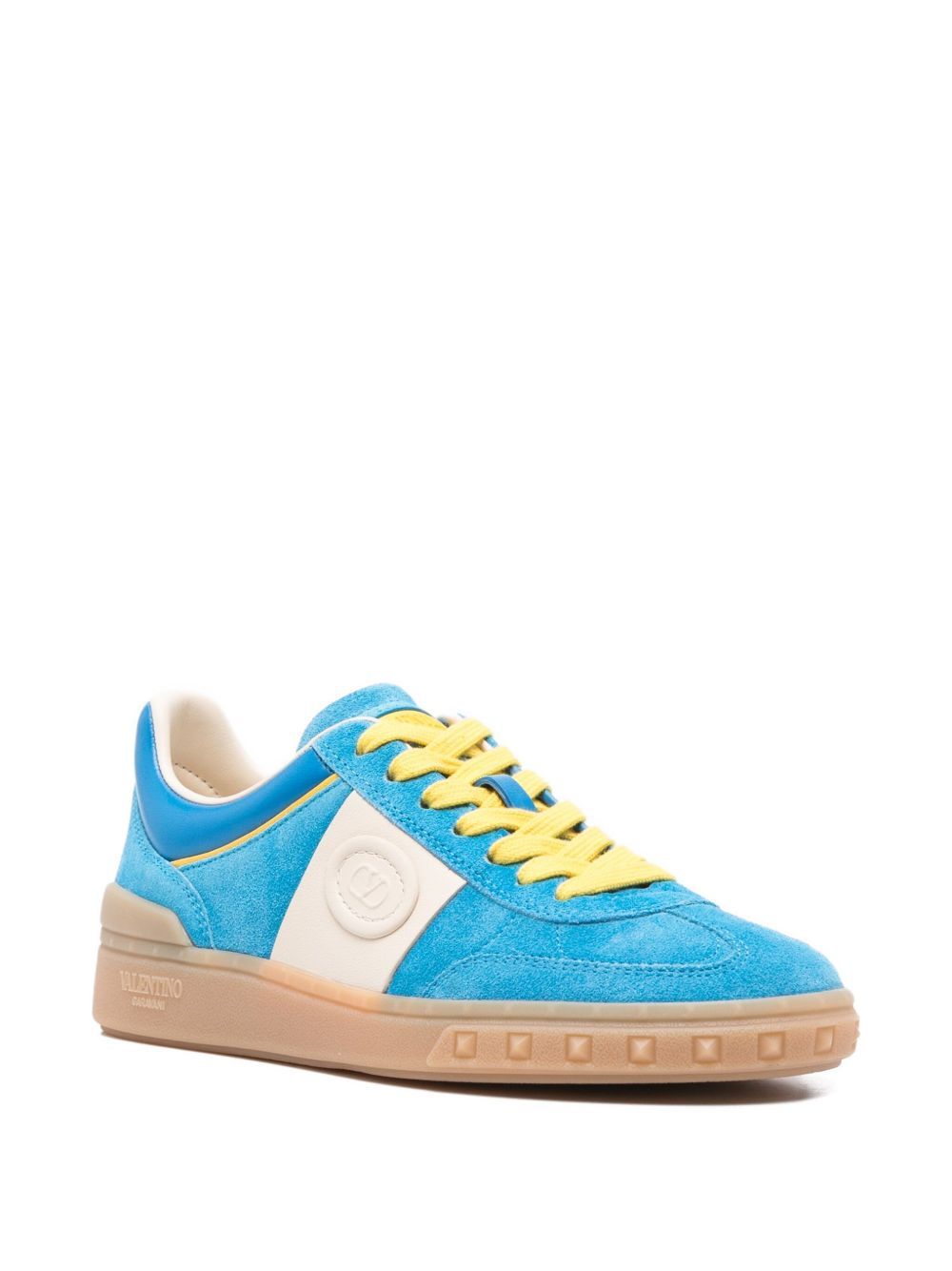 Valentino Garavani Upvillage Leather Sneakers In Blue