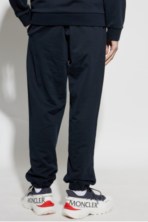 Moncler Elastic Waist Sweatpants In Blue